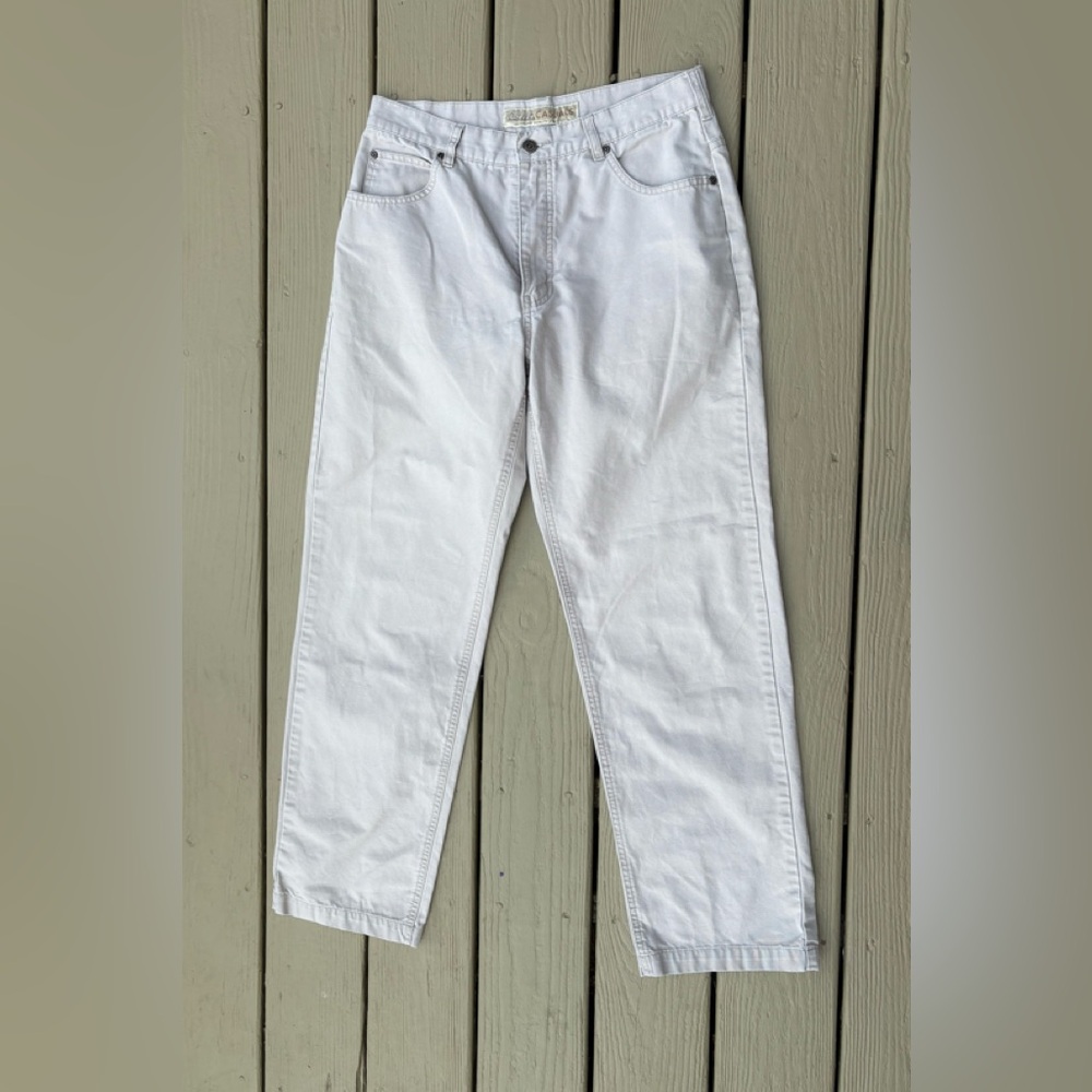 CABELAS Casual Cream Denim High-Rise Jeans, Size: 10